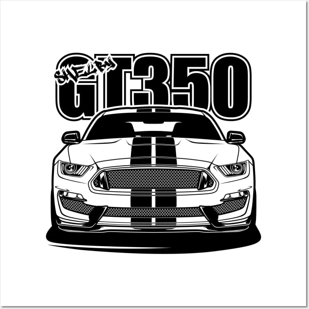 Shelby GT350 - Black Print Wall Art by WINdesign